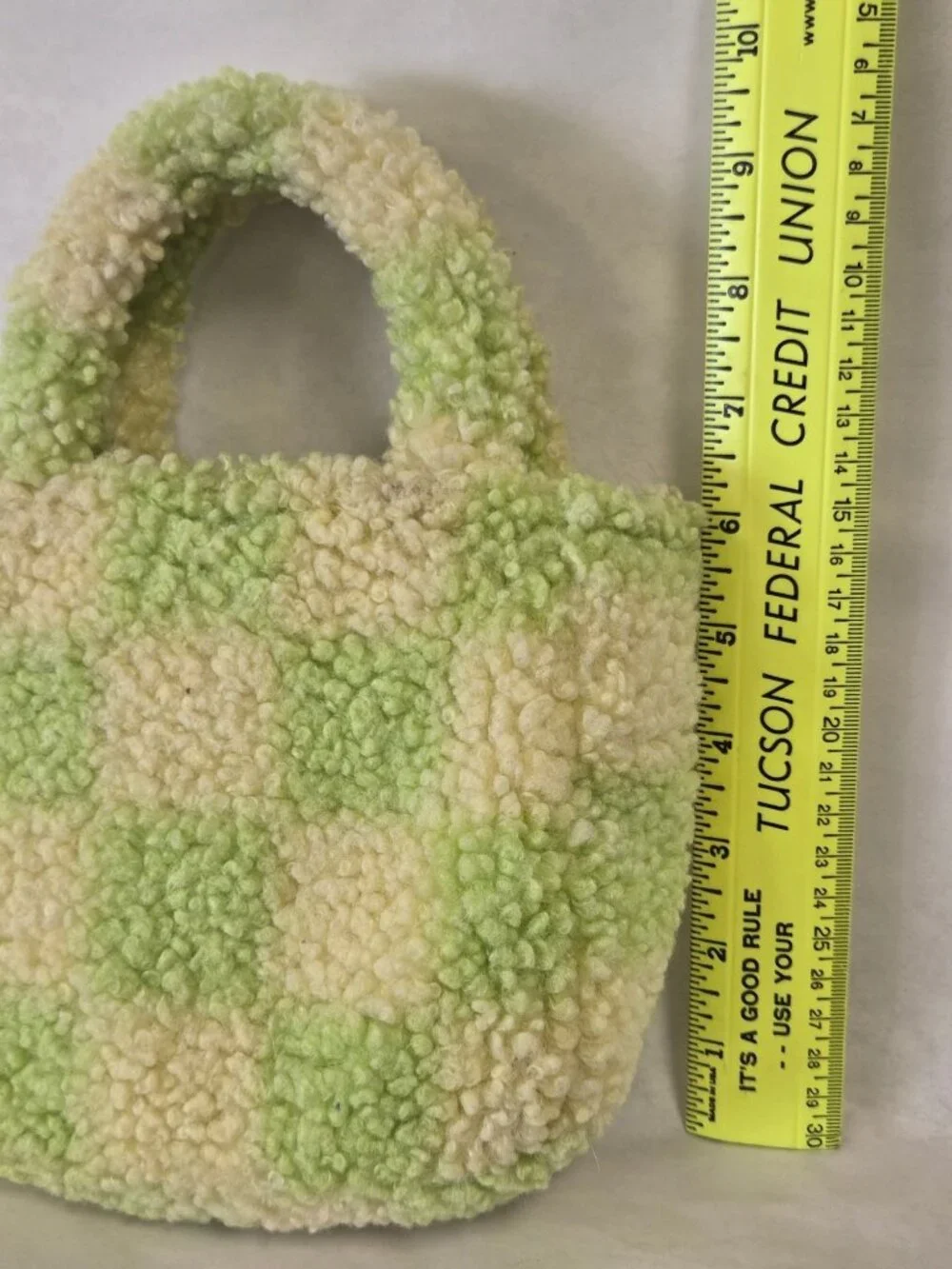 Ugg Australia Maribel Mini Sherpa Checkerboard Crossbody Bag #1132390 Deadstock